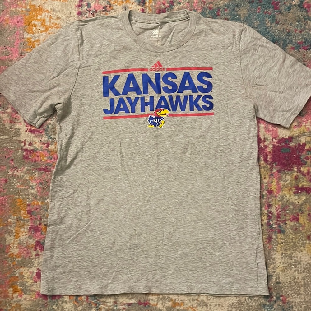 Adidas Kansas JayHawks t-shirt boys size XL
